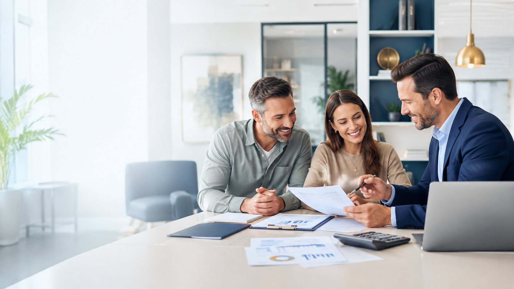 Professional advisor speaking with a client about province-specific service details