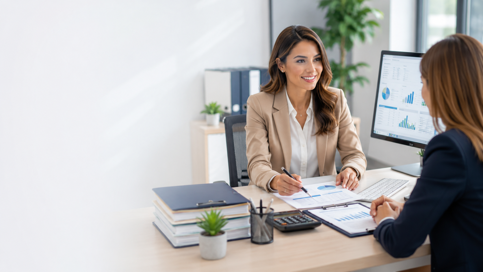 Payroll professional reviewing payroll records and summaries