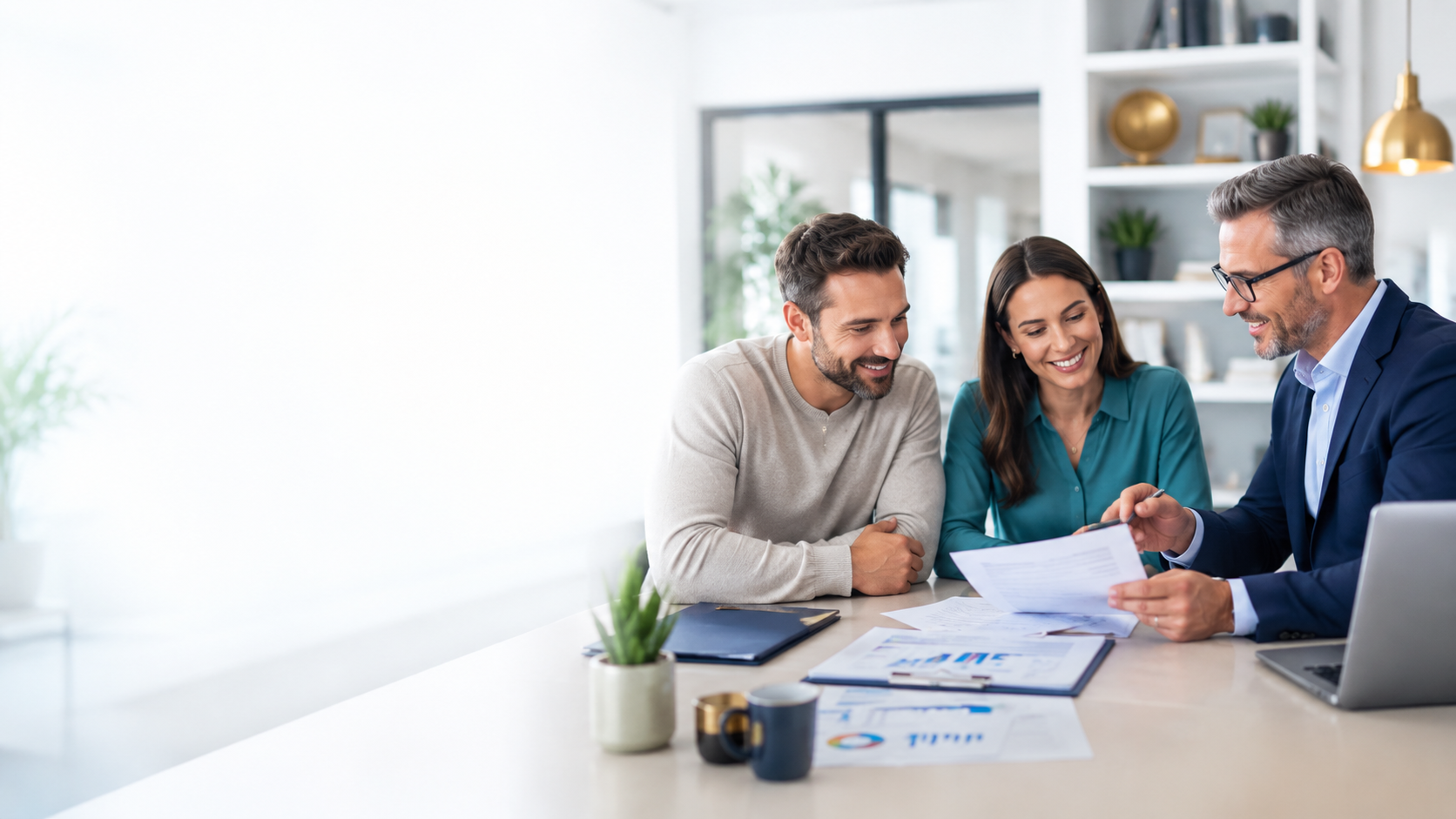 Business professionals reviewing reconciliation exceptions and account progress